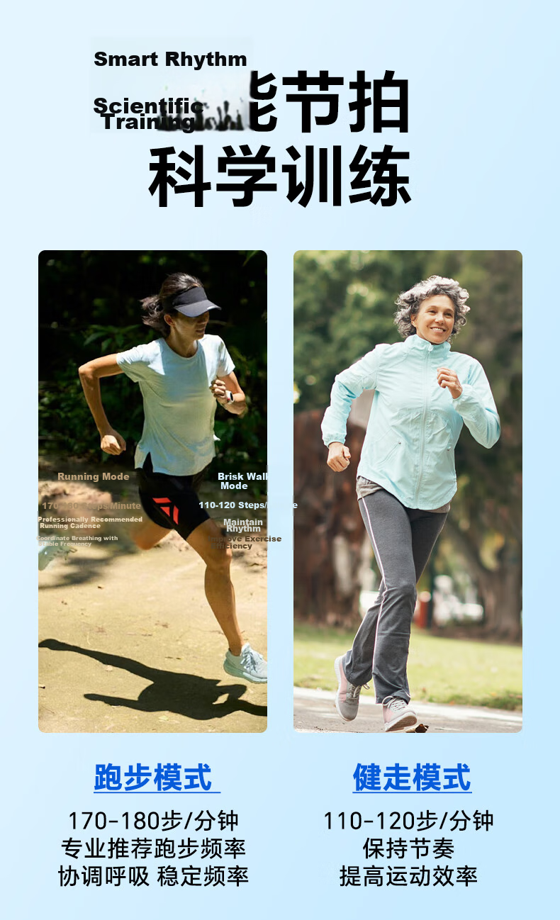 Romusic Running Metronome Ultra Slow Running Frequency 180 Sports Electronic Watch Professional Beat Timer S2 White 3