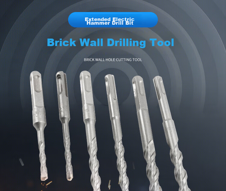 HSD Extended Electric Hammer Drill Bit Impact Drill Bit Wall-Penetrating Concrete Carbide Drill Bit 8x150mm Round Shank 1
