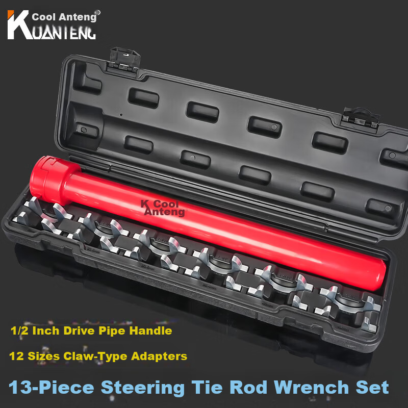 Kuanteng 13-Piece Steering Inner Ball Joint Extractor Removal Tool Steering Tie Rod Wrench Chassis Repair