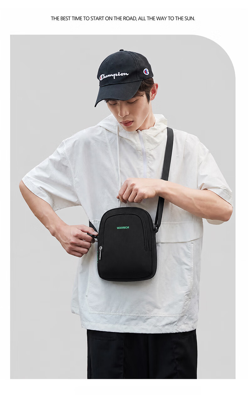 Warrior Men's Large Capacity Multifunctional Shoulder Bag Commuter Casual Crossbody Bag Cycling Sports Chest Bag Phone Bag for Women 11