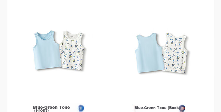 Balabala Kids Vest Boys Girls Base Shirt 2026 New Baby Pure Cotton Sleeveless 2-Pack Soft Skin-Friendly 29