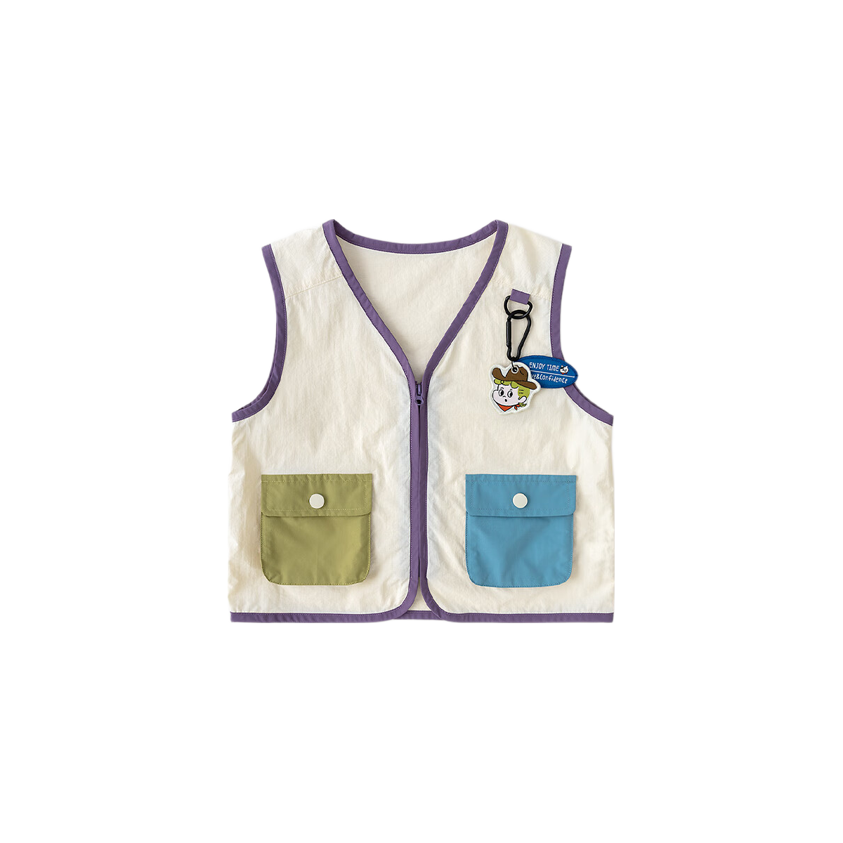 Dudujia Baby Vest Spring Style Trendy Boys' Waistcoat, Spring Fashion Children's Sleeveless Jacket, Stylish Girls' Clothing, Beige, Size 110