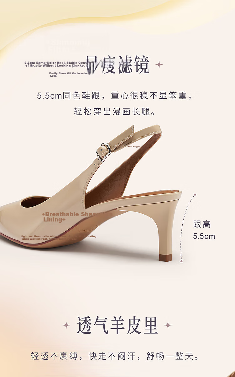 Laird 2026 New Elegant Urban Commuter Pointed High Heel Sandals for Women 41801 Soft Matte Yellow LYP 37 4
