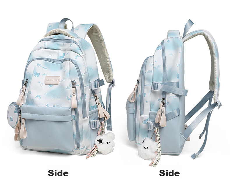YUYULA Women's Fashion Large Capacity Backpack Lightweight High-Value School Bag for Elementary to University Students Travel Laptop Bag 13