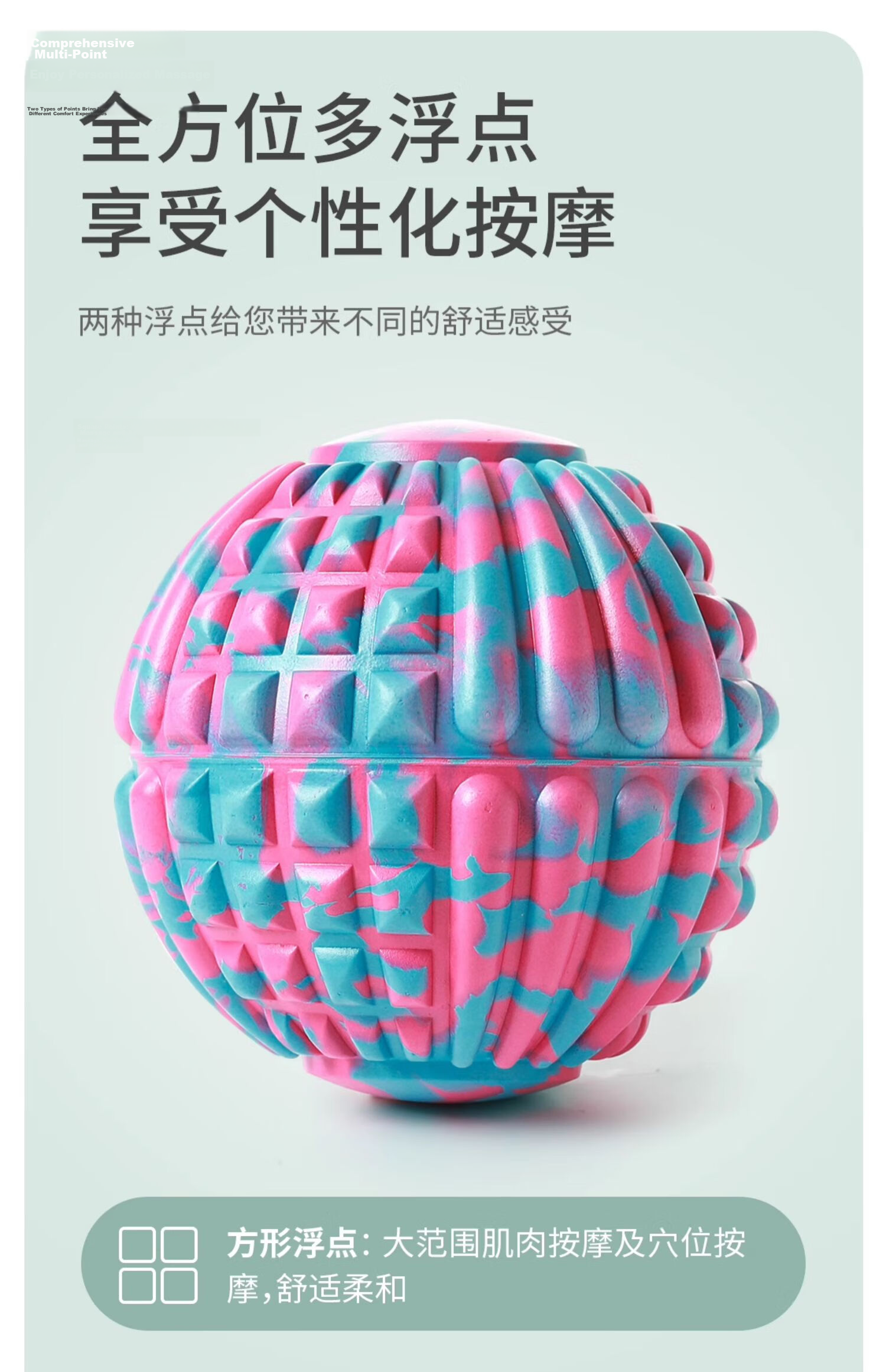 JOINFIT Camouflage Fascia Ball Muscle Relaxation Massage Ball Fitness Yoga Hand Ball Pink Blue Purple J.F.136B-J 4