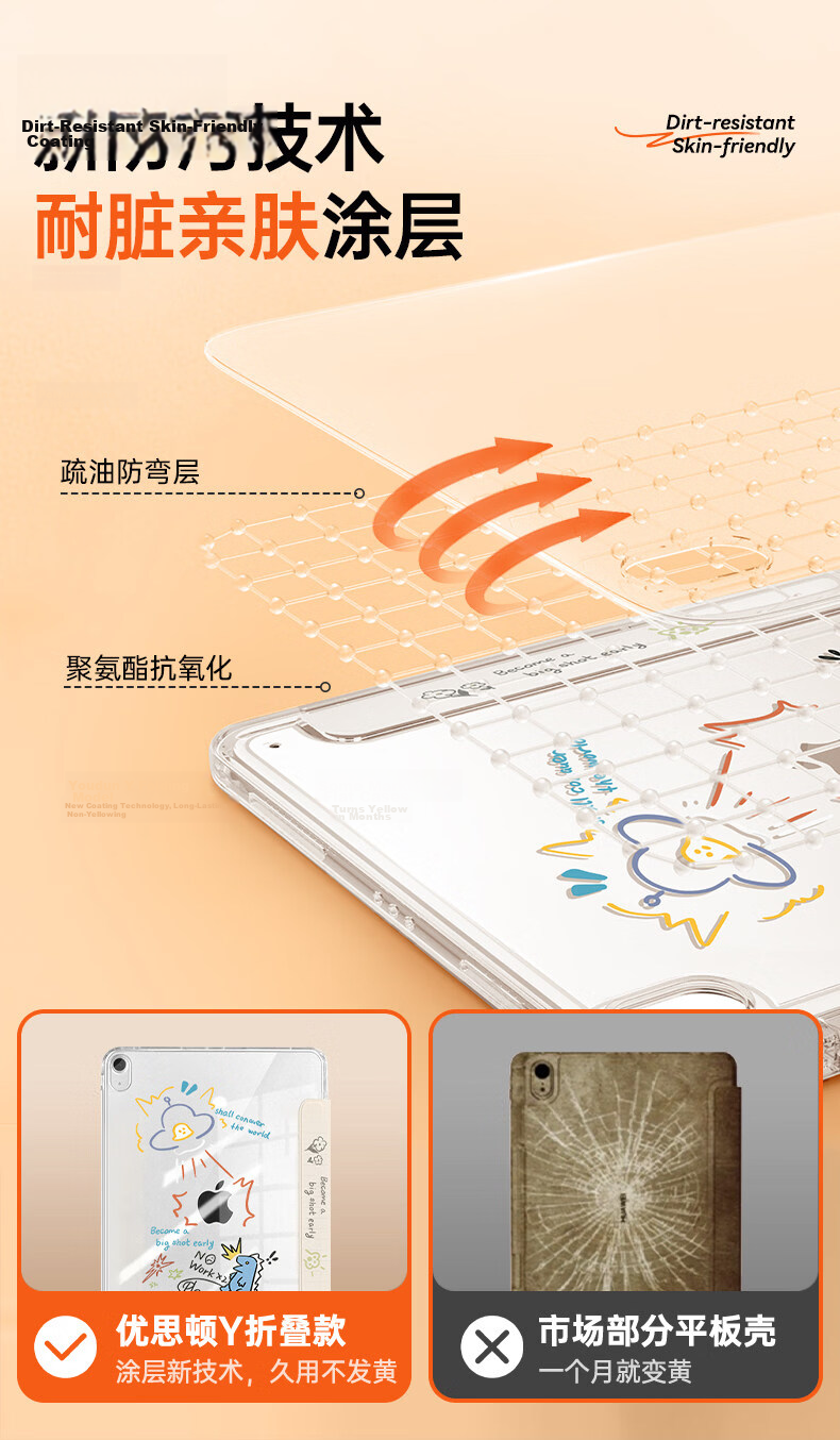 Uston Compatible Apple iPad 9 Case iPad 8 Cover 2021 Model Full Protection Soft TPU 10.2 Inch Airbag Shockproof Acrylic Anti-Bend Tablet Case 7