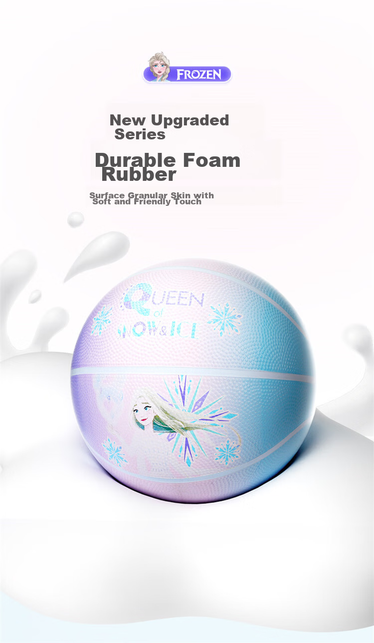 Disney Toy Ball Children's Size 7 Youth Girls Gift Foam Rubber Basketball - Frozen Size 7 Ball 5