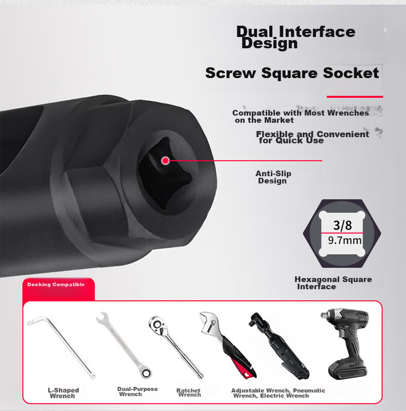 Kuanteng Car Front Oxygen Sensor Removal Tool Socket Wrench Adapter 22mm Open-End Wrench for Volkswagen 2