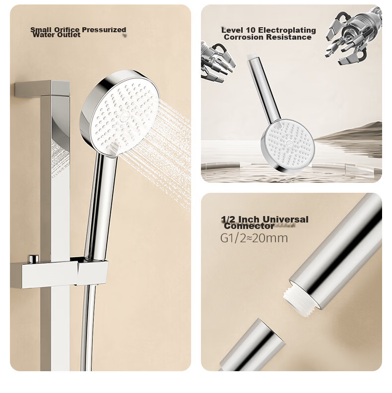 JOMOO Handheld Shower Head Bathroom High-Pressure Water Spray Three-Function Home Descaling Shower Sprayer 4