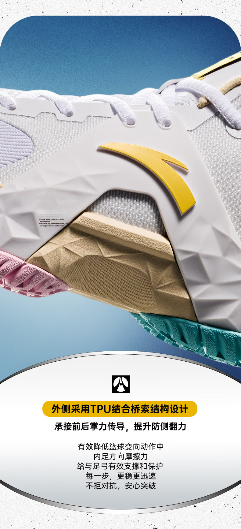 Anta Airspace 5 Cement Outdoor Basketball Shoes Men Shock Absorption Anti-Slip Anti-Rollover Professional Game Sports Shoes 7