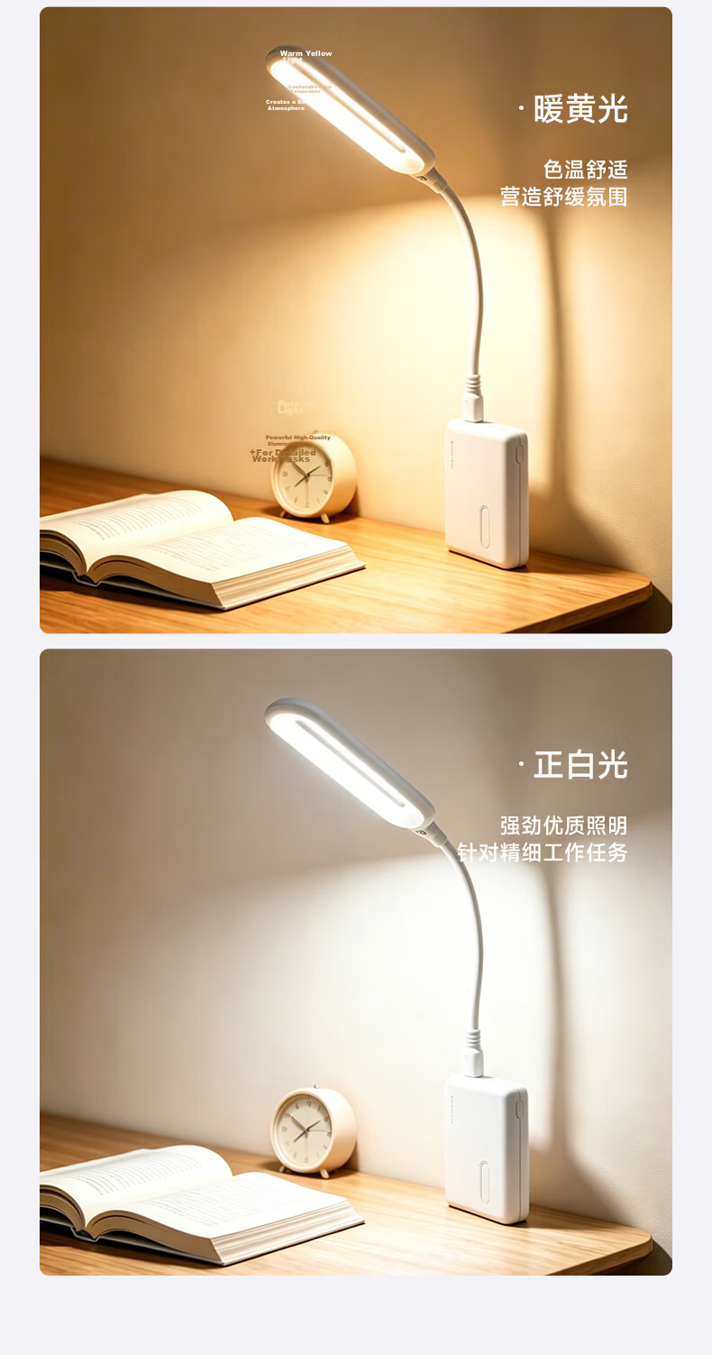 AOC Night Light Laptop Desk Lamp Eye Protection LED Touch Switch Children's Sleep Bedroom Dorm Bedside 5