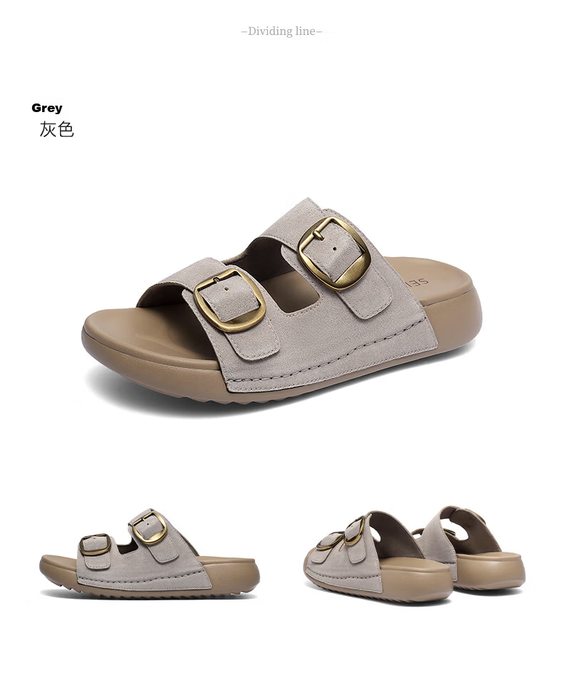 Senda Birkenstock Women's Summer 2026 New Mall Thick Sole Outdoor Sandals XYU01BT6 Beige Size 37 15
