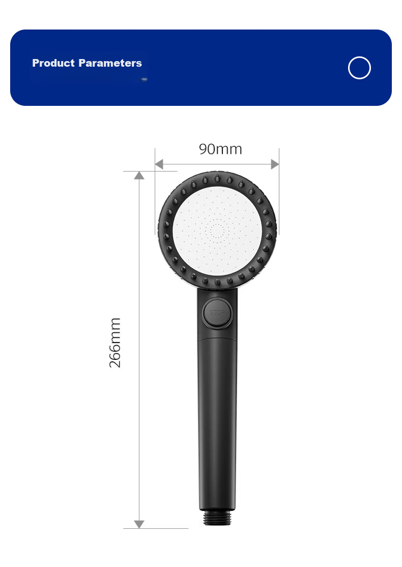 JOMOO Handheld Shower Head High-Pressure Five-Mode One-Button Water Outlet Shower Set with Shower Bracket 15