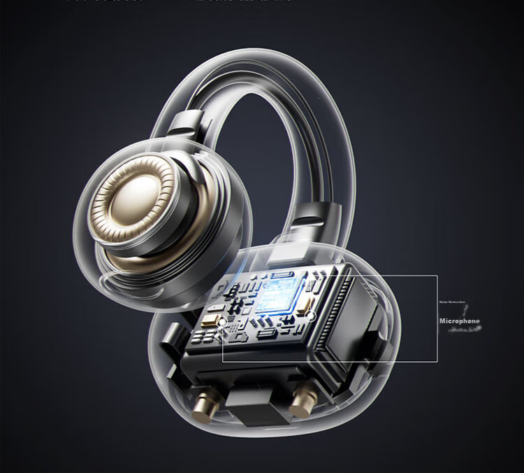 Lenovo EA419 Open True Wireless Bluetooth Earphones Clip-On Non-In-Ear Music Sports Bone Conduction Concept Headphones Compatible with Apple Huawei Xiaomi Phones Obsidian Gold 15