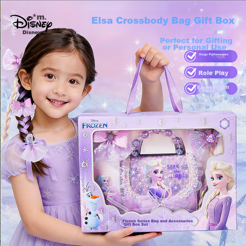 Disney Frozen Princess Crossbody Bag for Girls Ages 3-6 Birthday School Gift