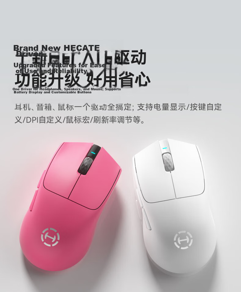 EDIFIER HECATE G2M PRO Wireless Wired Bluetooth Tri-Mode Gaming Office Mouse Dual Micro Switch Low Latency Lightweight Long Battery Life Blue 24