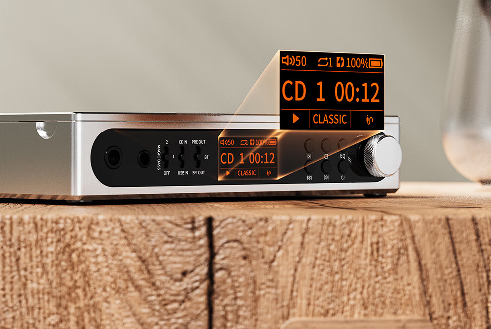 FiiO DM15 R2R Portable HiFi Stereo 4.4mm Balanced CD Player Optical Disc Player with Track Ripping and aptX HD Bluetooth Transmitter Silver 14