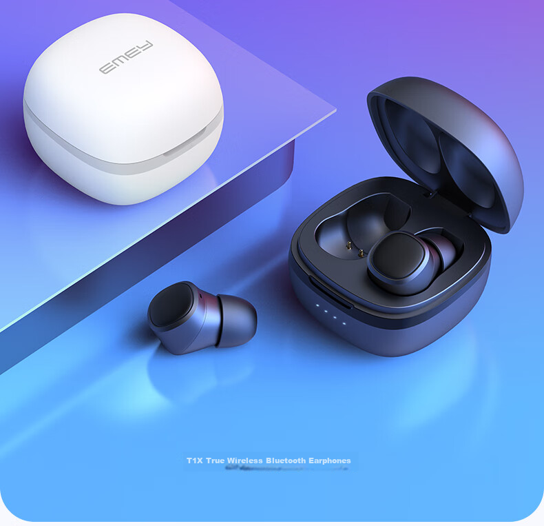 EMEY [Fully Upgraded] T1X True Wireless Bluetooth Earbuds In-Ear Music Calling Low Latency Bluetooth 6.0 Noise Cancellation Compatible with Apple Huawei Xiaomi Honor Pink 3