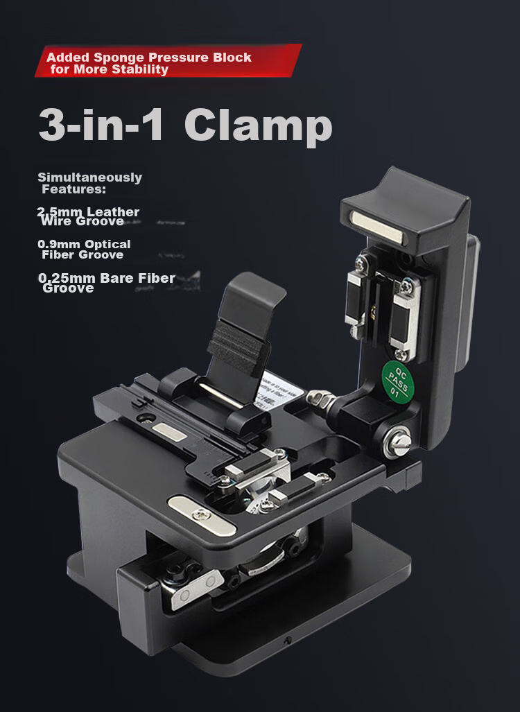 TOPFORZA Fiber Optic Cutter High Precision Fiber Optic Cutting Machine Fully Automatic 3-in-1 Fixture Fiber Optic Cutting Tool FT-6209 2