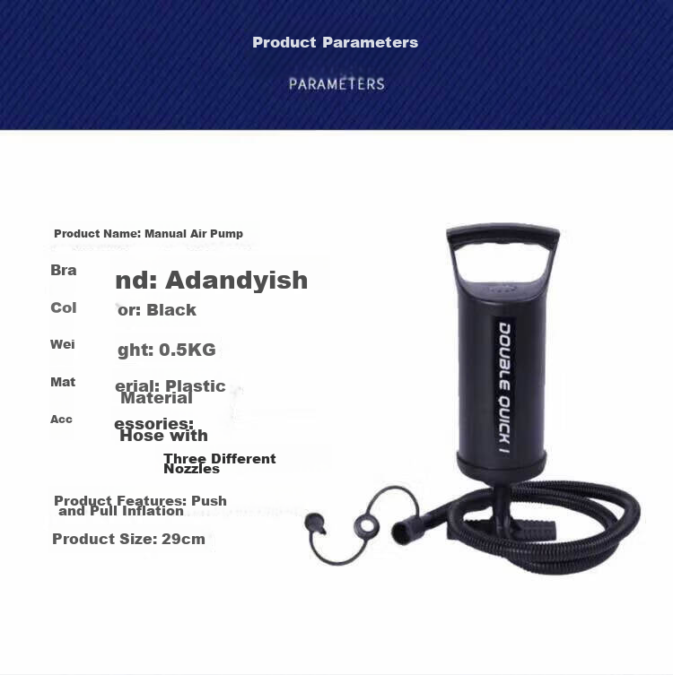 Adandyish Manual Air Pump for Inflatable Beds, Boats, Swim Rings, Water Toys, and Other Inflatable Products 4