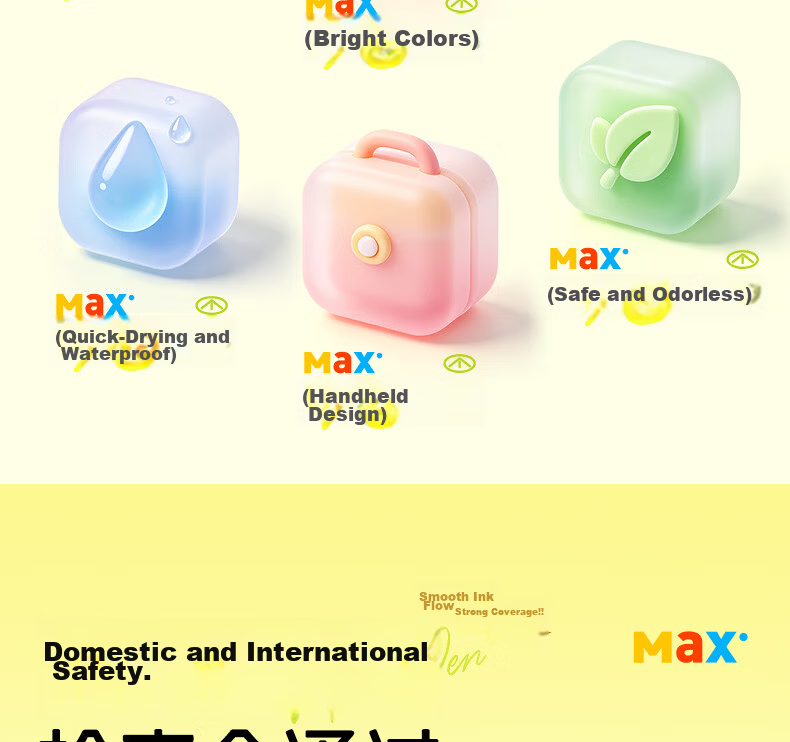 M&G 36-Color Acrylic Marker Pens MAX Foldable Direct Ink Children's Student Drawing Graffiti Hand-Painted Birthday Gift 4