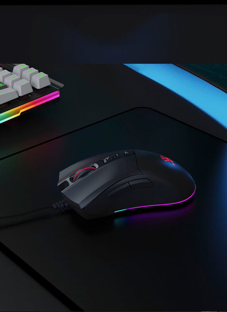 A4TECH W95Max Large Right-Hand Wired Mouse Gaming Mouse E-Sports Mouse Specialized Triangular Mouse Blood Hand Phantom Black Wired 13