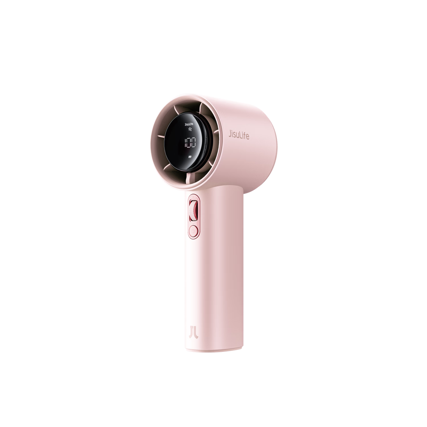 JISULIFE Handheld Mini Fan High-Speed Energy-Saving Portable Dorm Student Rechargeable Pro1 Light Pink Upgraded Version