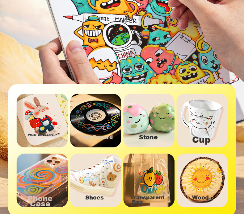 M&G 12-Color Washable Acrylic Markers for Kids Students Watercolor Pens Drawing Graffiti Birthday Graduation Gift APMT80L7 20