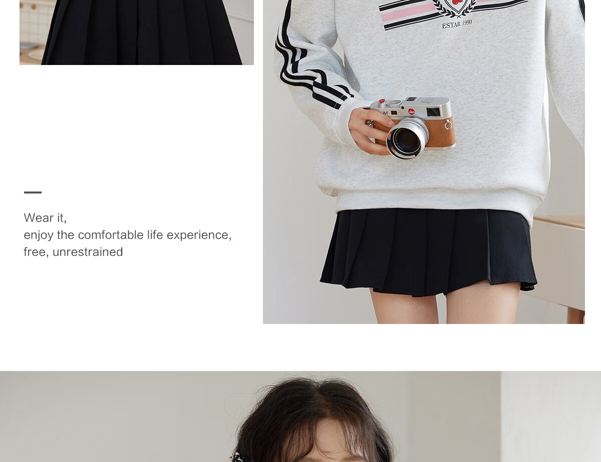 Halo Queen Women's Sweatshirt, Round Neck, Striped, Fashionable New Year Red, Casual Style, Loose-Fitting Top Jacket H143W1017 67