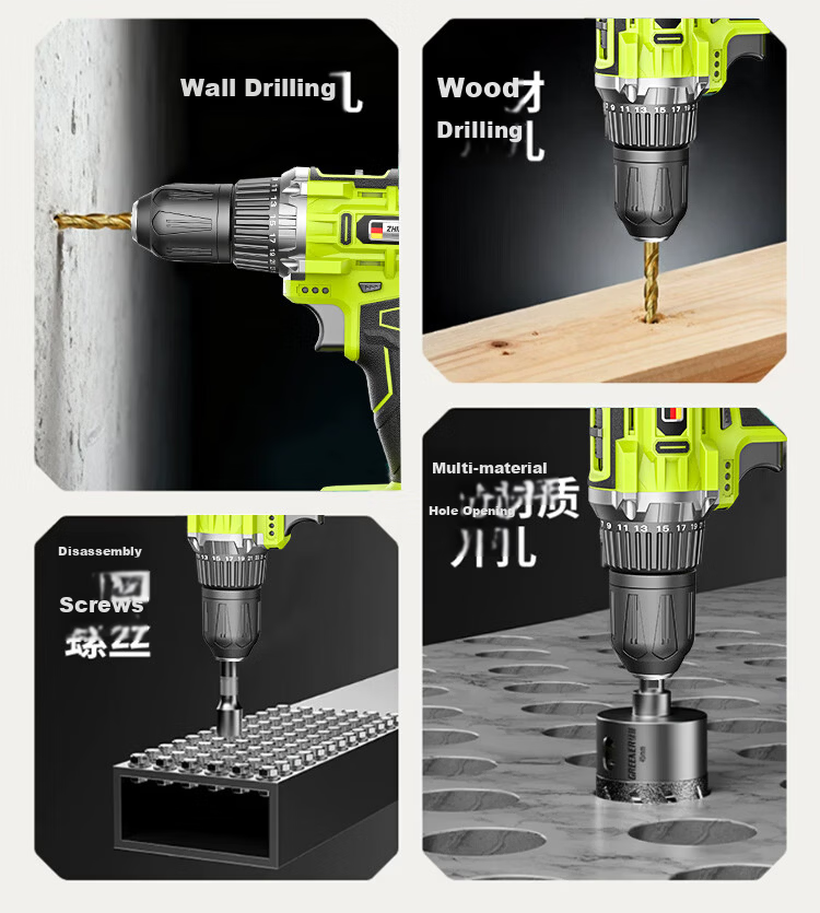 Zhipu 12V Cordless Electric Drill Screwdriver Household Power Drill with Toolbox 4