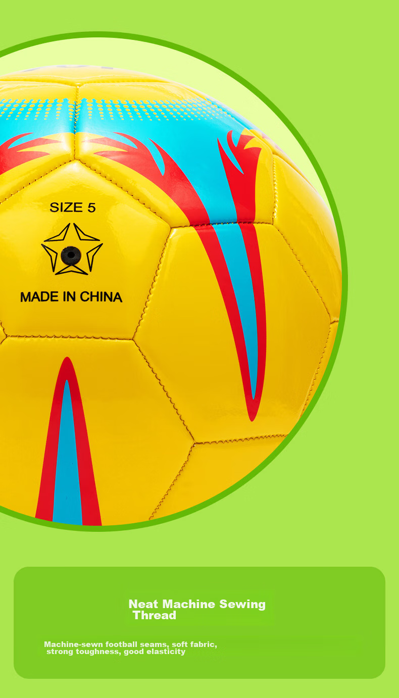 361° Soccer Ball Size 5 for Adults, Children, Middle School Exams, Standard Competition Training, Youth Indoor And Outdoor Football Yellow And Black 5