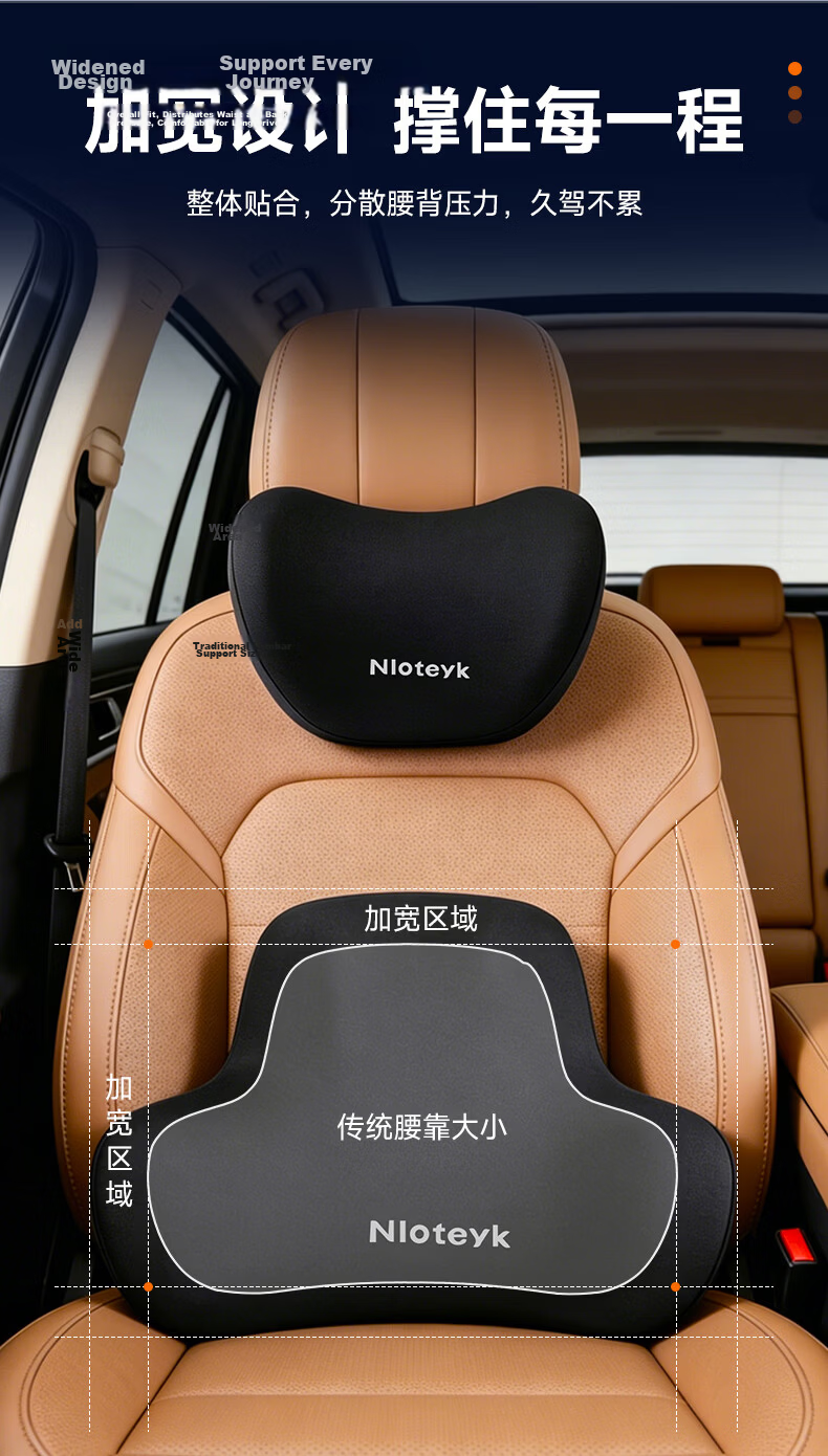Depro Car Headrest Premium Neck Support Pillow Driver Headrest Cushion Universal for Tesla 520 Gift 7