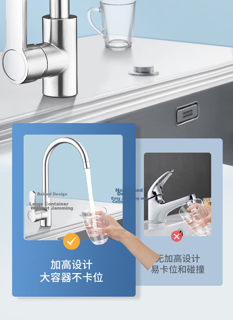 Jingshi Weideng Kitchen Faucet Bathroom Hot and Cold Splash-Proof Sink Washing Single Cold 3005 8