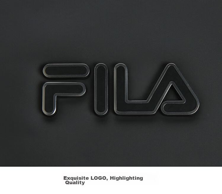 FILA Official "Black Warrior" Men's Commuter Fashion Casual Backpack Flap Double Shoulder Bag 22