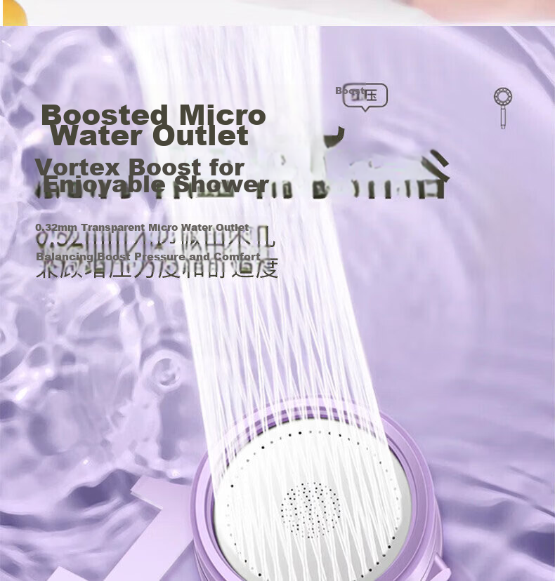 JROR [Seiko] Portable Travel Filter Shower Head with Three-Mode Pressure Boost, Water Purification, Baby Bathroom Shower Sprayer 14