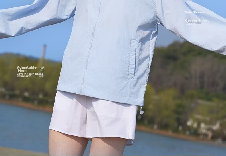 361° Sunscreen Jacket Unisex Spring Summer UPF50+ UV Protection Sports Outdoor Coat 0601F Super Black L 7