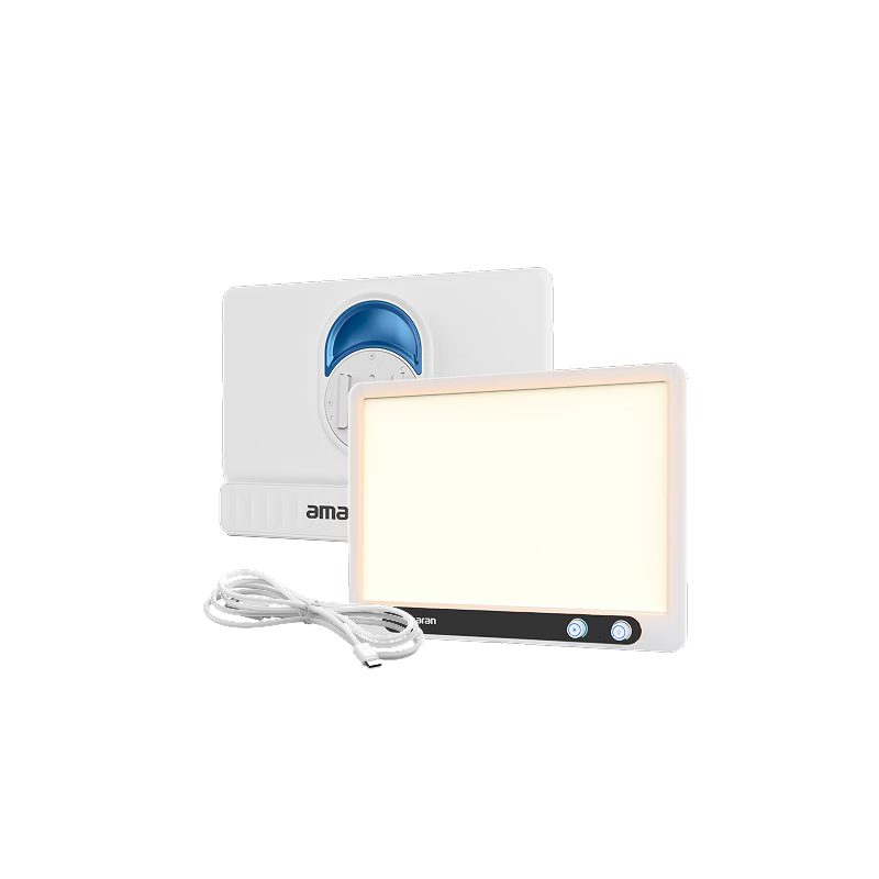 AMARAN Aputure Light, Verge Photography Studio Indoor Outdoor Portable Lighting, Live Streaming Room Beauty Desktop Dual Color Temperature Flat Panel Light, White Basic Versio