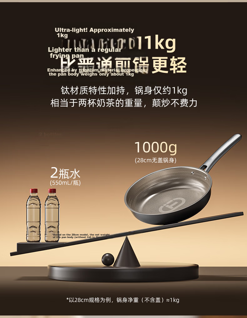 ASD Titanium Non-Stick Frying Pan Flat Bottom Egg Steak Cooking Pan Induction Gas Stove Compatible Z3 10