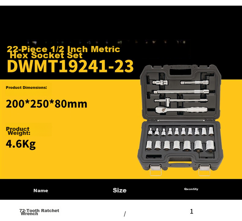 DEWALT 15-Piece 1/4 & 3/8 Socket Accessory Set 23