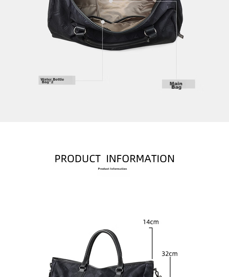 Viney Travel Gym Crossbody Luggage Bag Short Trip Business Men's Sports Handbag Lightweight Large Capacity 4