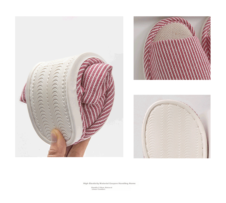 XGGC Japanese Style Linen Slippers for Men Summer Home Cotton Linen Floor Couple Indoor Non-Slip Soft Sole Beige Size 42-43 10