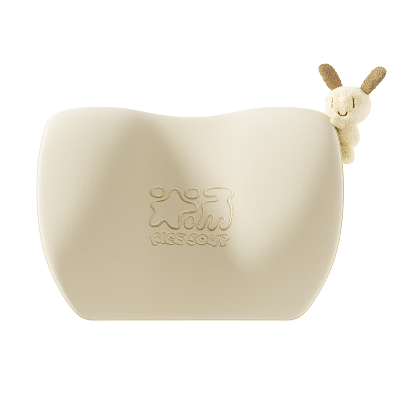 Rice Soup Car Headrest Neck Pillow Car Seat Office Lumbar Support 5A Antibacterial Driving Waist Protector for Long Sitting