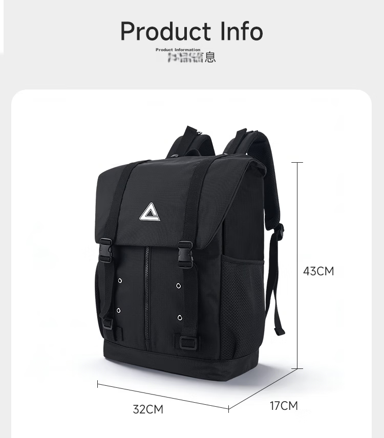 PEAK Stylish High-Capacity Lightweight Backpack School Commuter Travel Casual Durable Bag 4