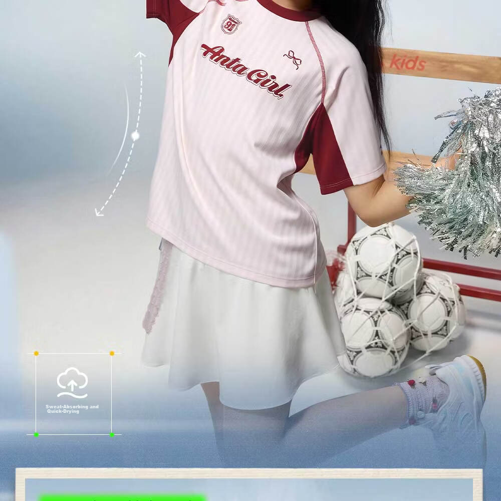 Anta Kids Girls Short Sleeve 2026 Summer Comfortable Skin-friendly Outdoor Quick-dry T-shirt TA62626103 13