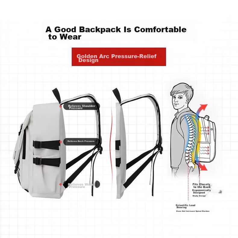 Warrior Men's Large Capacity Casual Water-Resistant Commuter Business Backpack Laptop Bag College Student Travel Backpack 7