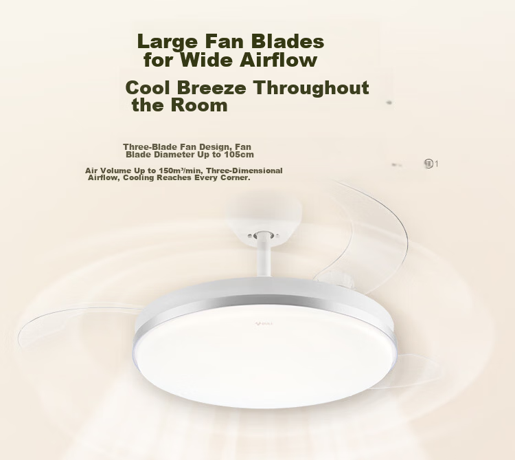 BULL Fan Light GF06ET Mijia Smart Remote Control Full Spectrum Stepless Dimming 36-inch 48W Dining Bedroom Living Room Lamp 3