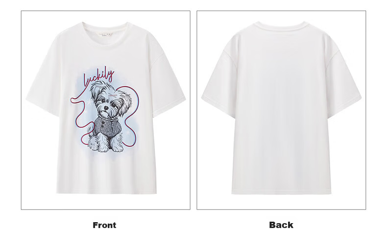 TonLion 2026 Summer Women's Graphic Short Sleeve T-Shirt Casual Loose Fit Versatile Fashionable Comfortable Breathable Tee 12