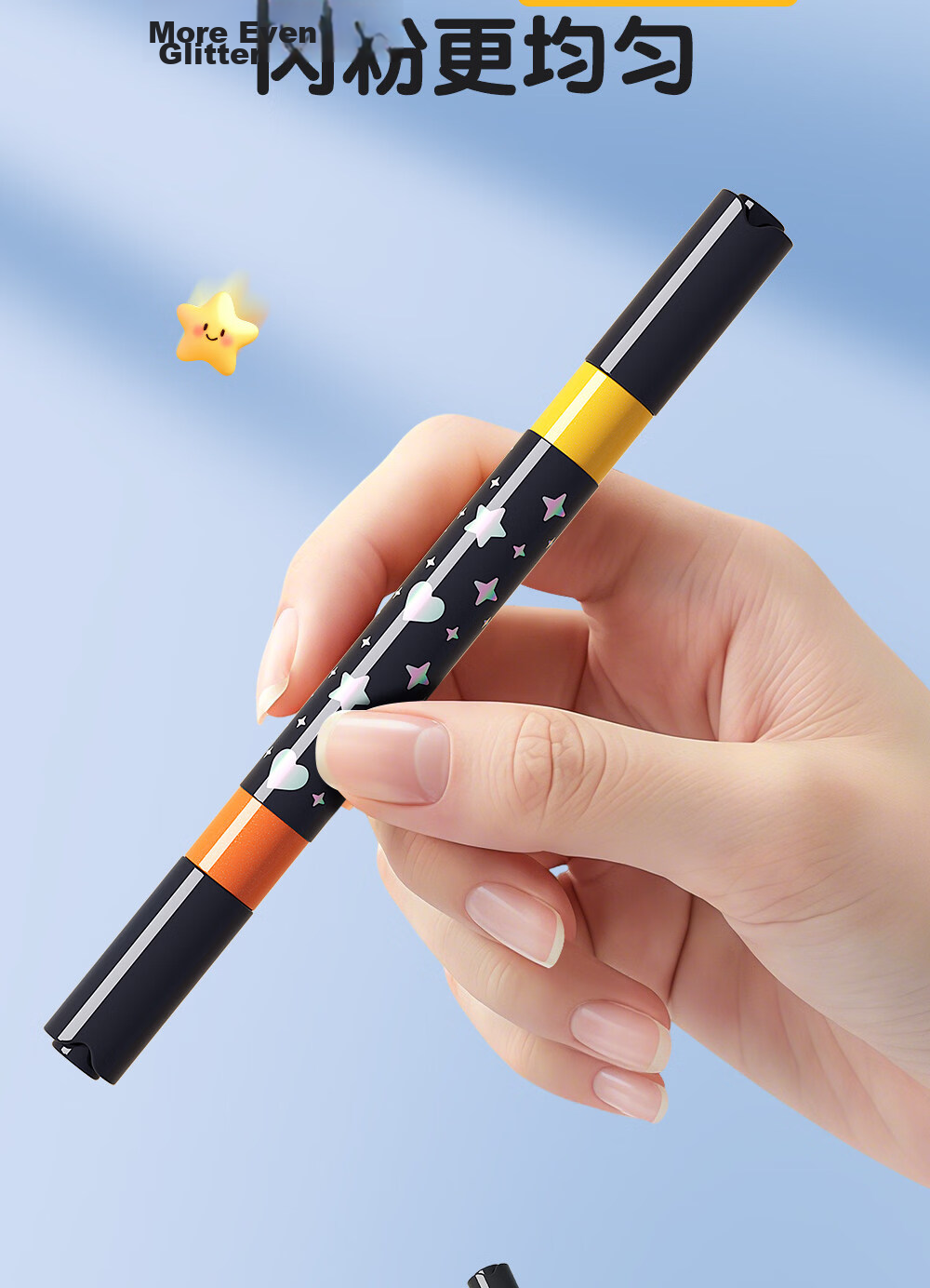 Mingyu Glitter Marker 24 Colors Double-Ended Sparkle Watercolor Pens for Kids Acrylic Soft Tip Washable Flashing Colorful Birthday Gift Drawing Journal Pens 24 Colors 8