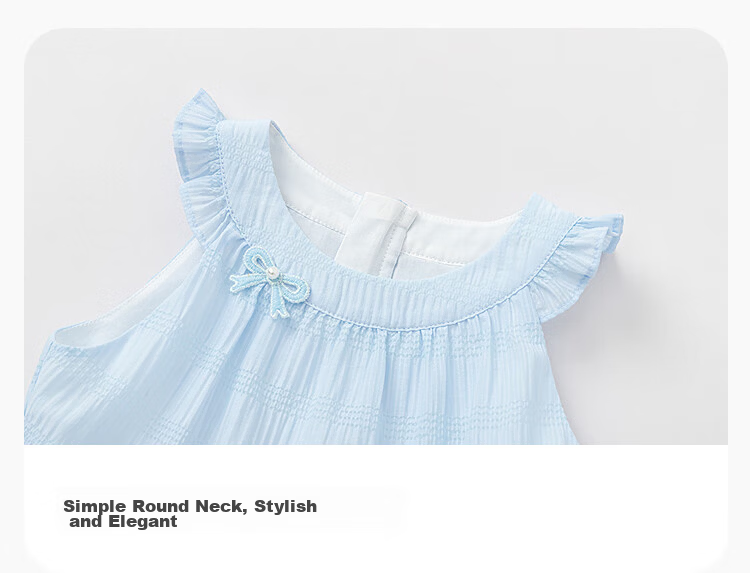 Balabala Kids Dress Girls 2026 New Summer Baby Dress Embroidered Bow Delicate Ruffle Sweet 5