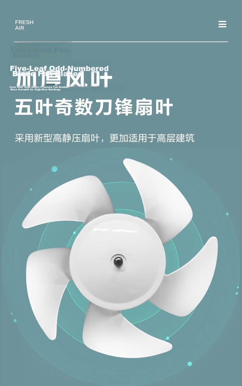 AIRMATE Window Exhaust Fan APB20-01 Powerful Low Noise Electric Backdraft Damper Smoke Ventilation Exhaust Fan 5